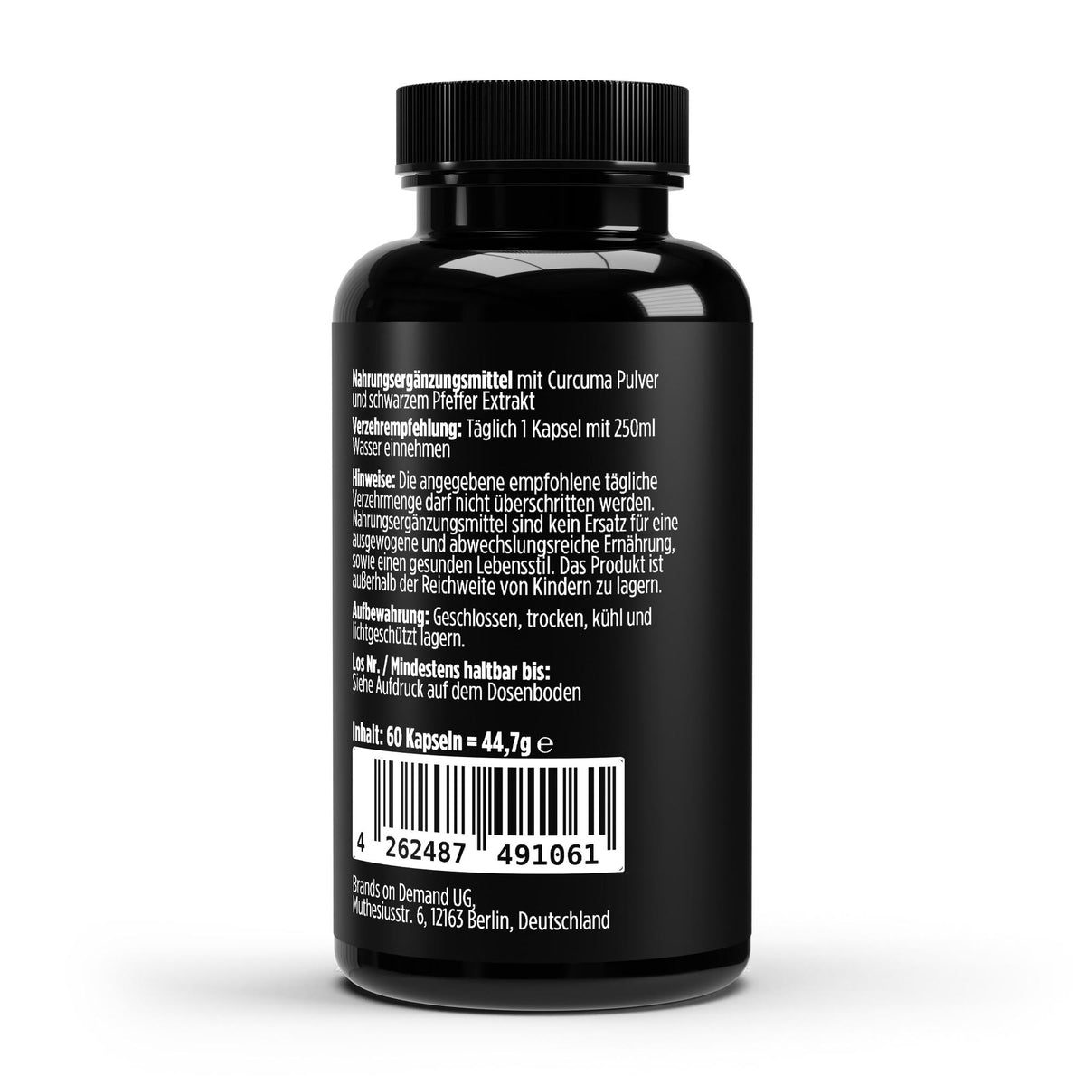 VERANOLIS Turmeric + Piperine – Daily Botanical Balance | 60 Vegan Capsules