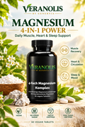 VERANOLIS Magnesio – Poder 4 en 1 | 60 Tabletas Veganas